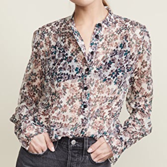 Rag & Bone Ivory Floral Susan Blouse - Picture 1 of 9